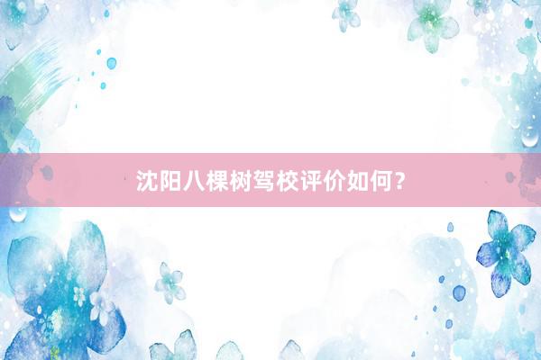 沈阳八棵树驾校评价如何？